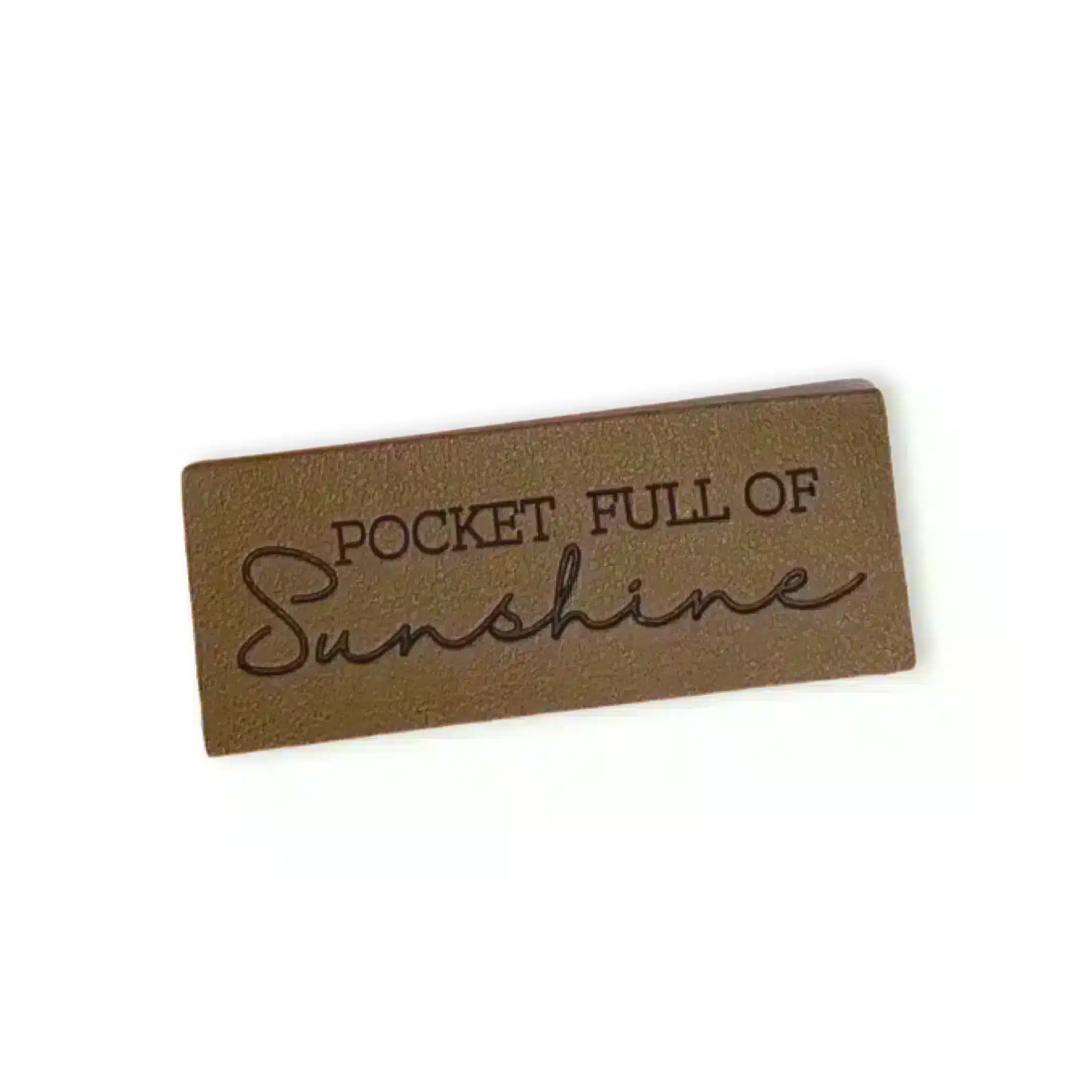 2 Aufnäher Kunstleder "Pocket full of sunshine"