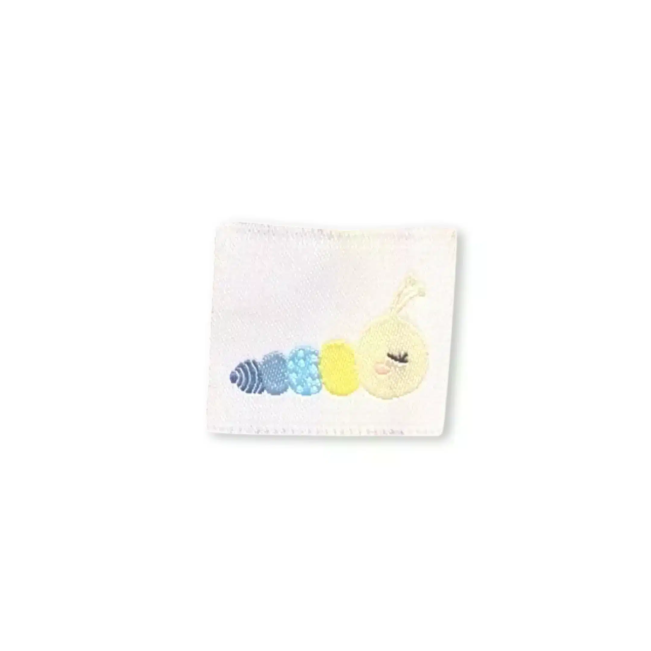 2Stk. Weblabels "Raupe blau"