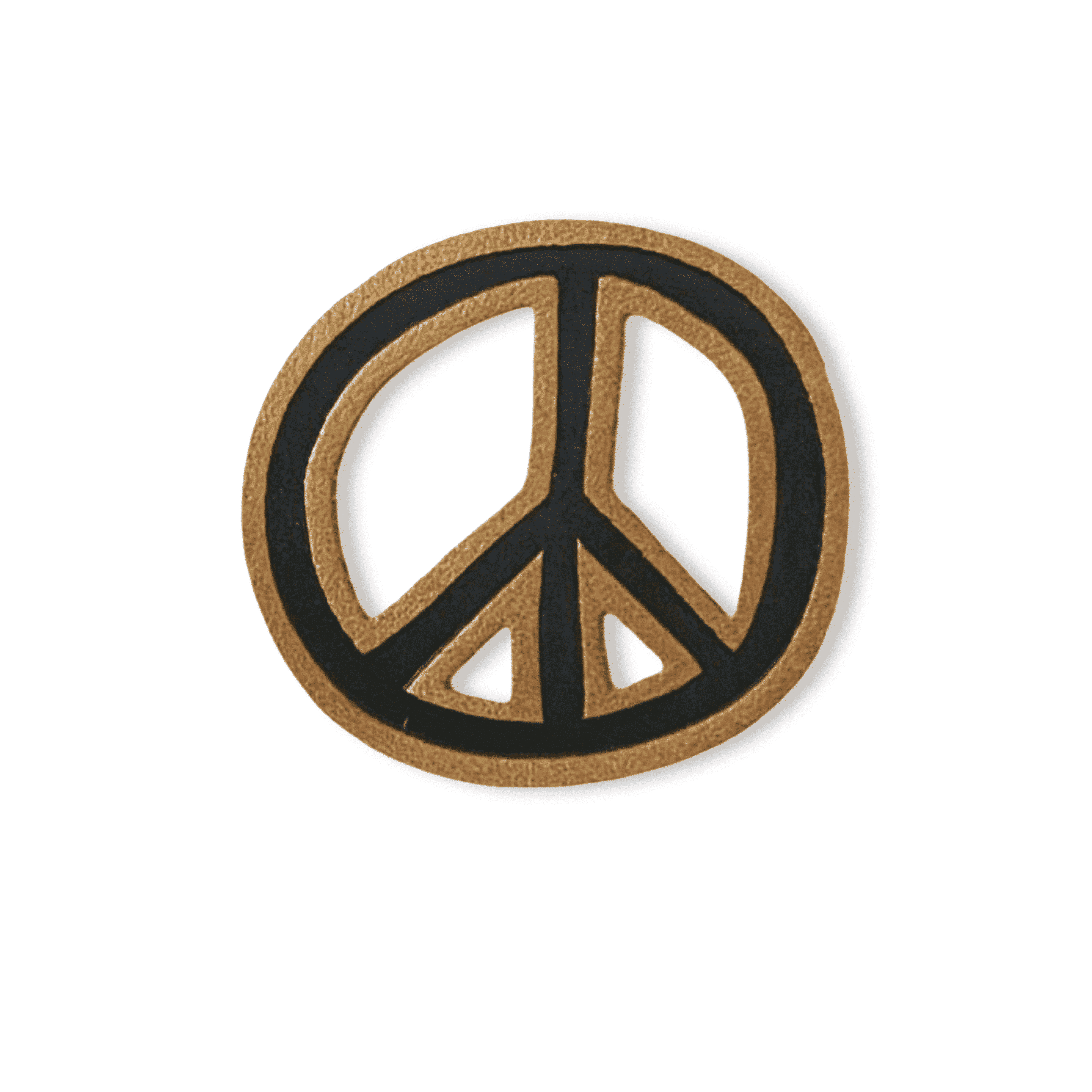 2 Aufnäher Iron-on Kunstlederlabel "Peace"