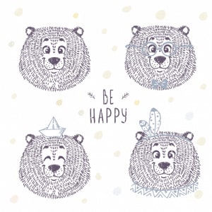 Plotterdatei Bär Be Happy