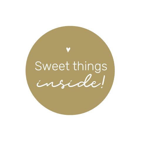 Sticker gold-Effekt sweet things inside 40mm
